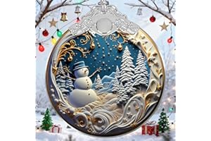 Christmas Ornaments 2025, Snowman, Unique Christmas Ornaments 4 Inch Glass Ornament Art, Holiday Decoration, Car Interiors De