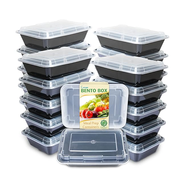 Enther Meal Prep Containers [20 Pack] Single 1...