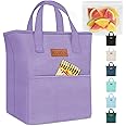KUBYA Lunch Box Lunch Bag for Women Adult Men Insulated Cooler Lunch Boxes Simple Reusable Lunchbag Cute Lunchbox Large Capacity Lunch Tote Bags for Picnic or Work, Included Food Storage Bag