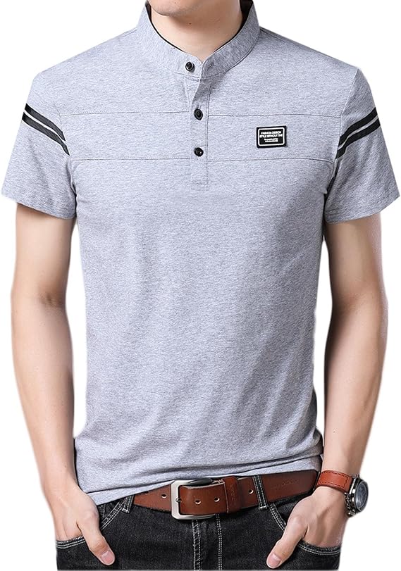 Yingqible Mens Casual Slim Fit Golf Polo Shirt ShortSleeve Polo Golf Shirts Tops at Amazon Men