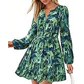 BTFBM Long Sleeve Dress for Women 2026 Spring Summer Mini Elastic Waist Floral Boho Beach Vacation Wedding Guest Dresses