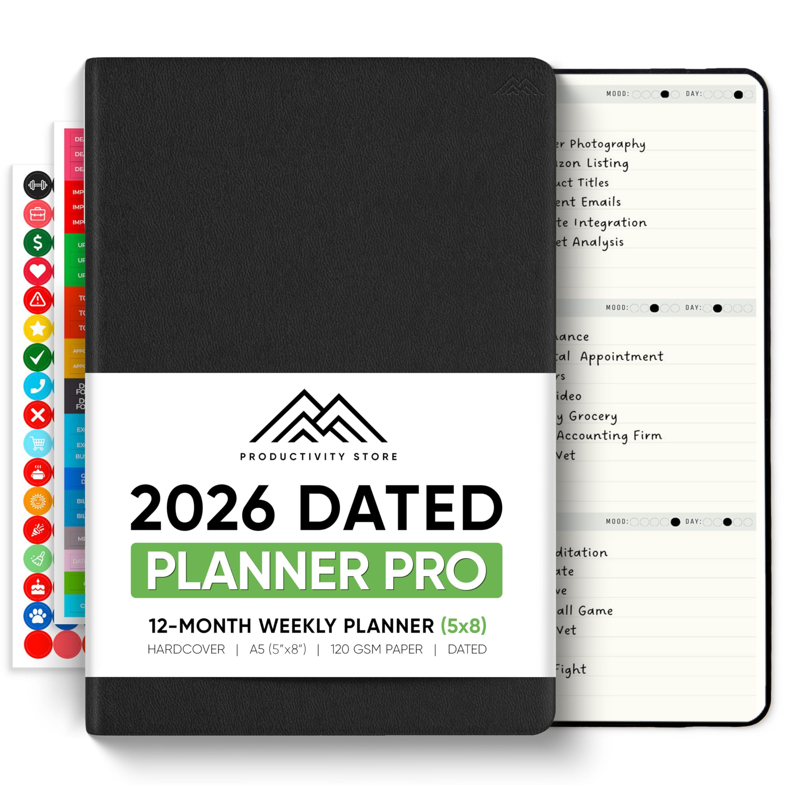 Photo 1 of Dated, 2026 Planner, 5.8” x 8.3” - The #1 Productivity Planner to Achieve Your 2026 Goals - Planner 2026-2027 by PRODUCTIVITY STORE (A5, BLACK)