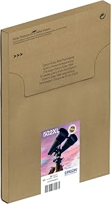 Epson 502XL Binoculars Genuine Multipack Eco-Friendly Packaging 4-Colour Ink