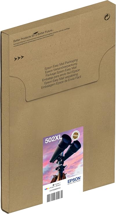 Epson 502XL Binoculars Genuine Multipack Eco-Friendly Packaging 4-Colour Ink