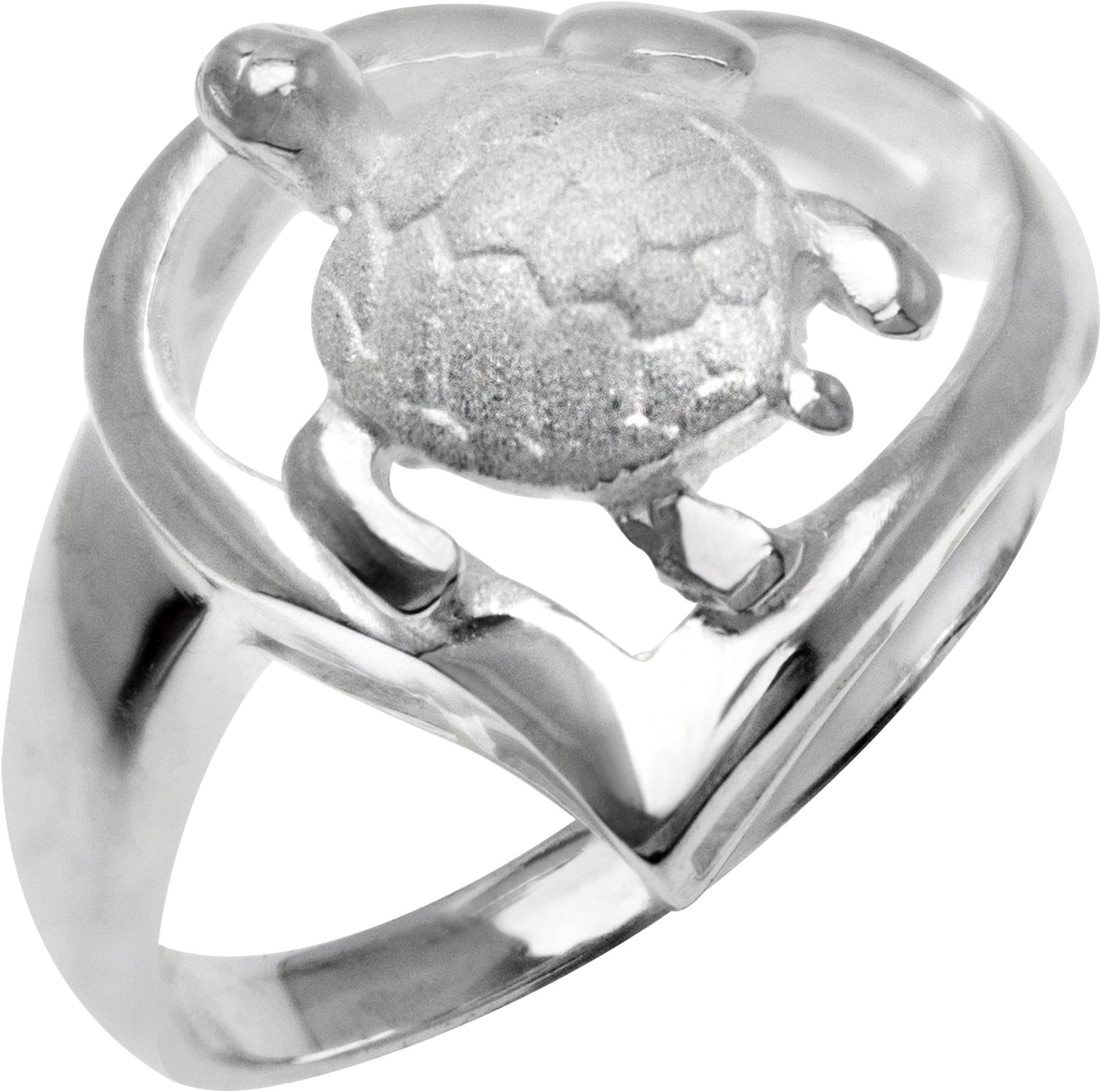 Honolulu Jewelry CompanySterling Silver Turtle Heart Ring