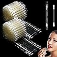 Hoolerry 200 Pcs Vitamin E Lip Oil Disposable Cotton Swabs Vitamin E Stick Oil Applicators Anti Dry Moisture Cotton Swabs for Protect Lip Use Before Teeth Whitening