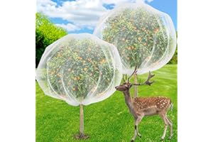 ZYP 2 pcs 7x6ft Fruits Tree Netting, Ultra-Fine Mesh Garden Insect Tree Cover with Drawstring Transparent Bird Plant Barrier Flower Fruits Mesh Screen for Preventing Deer Squirrel Bug
