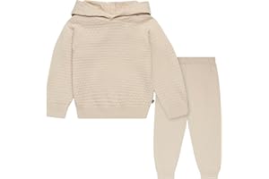 Modern Moments by Gerber Girls' Baby and Toddler Honey Comb Sweater Knit Top and Pant Set
