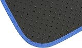 Streetwize Velour Car Floor Mat Set Black 4 Pcs Anti-Slip with Blue Binding view 5