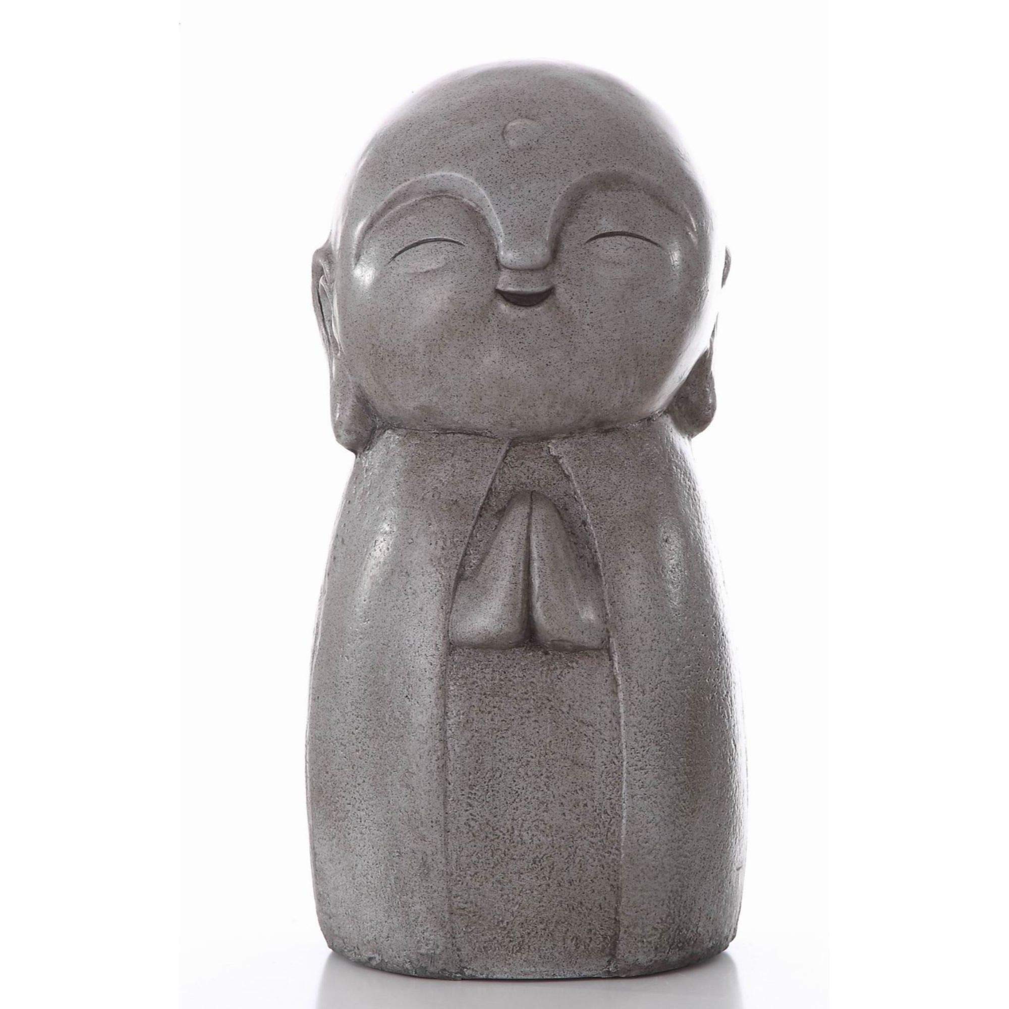Hi-Line Gifts 24" Gray Praying Lucky Japanese Jizo Outdoor Garden Statue