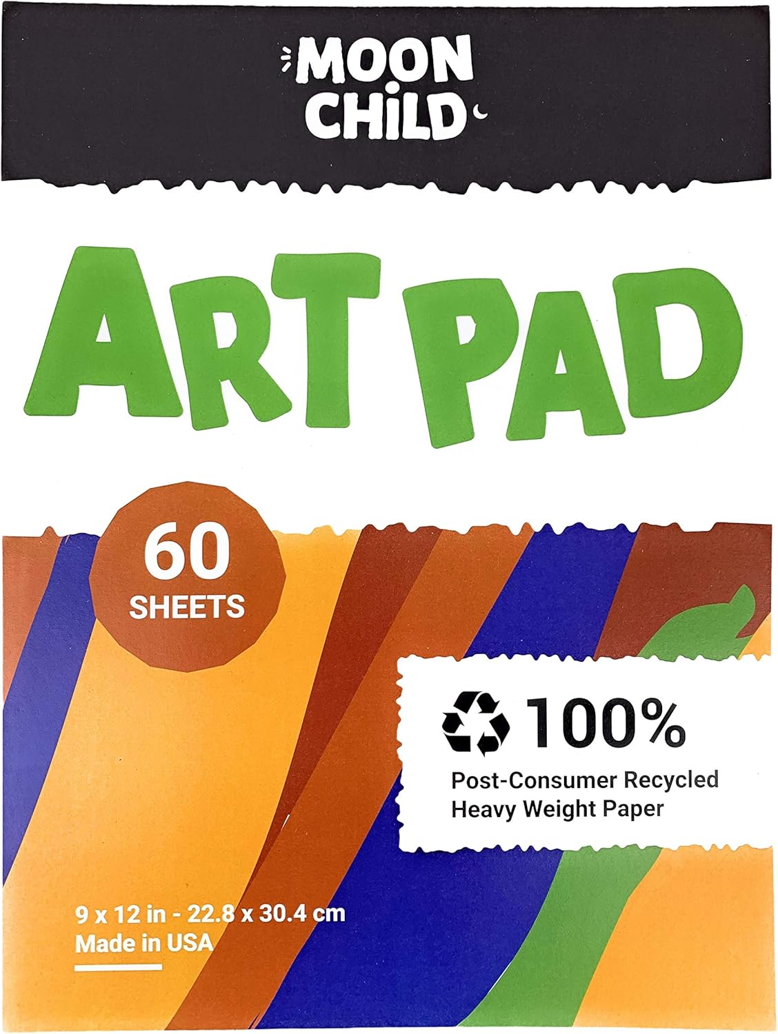 Moon Child Art Paper Pad for Finger Painting, Drawing and Coloring, 60 Sheets, Kid’s and Toddler’s Multimedia Paint Use, Unwaxed Heavy Stock for Crayons and Projects…: Home Improvement