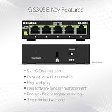 NETGEAR GS305E 5 Port Gigabit Managed Switch Desktop or Wall Mount view 6