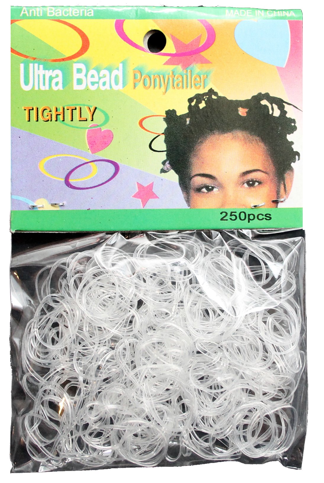Pack of 250 Small Mini Hair Braiding Elastics Polyurethane Bands for Dreads Braids (Clear)