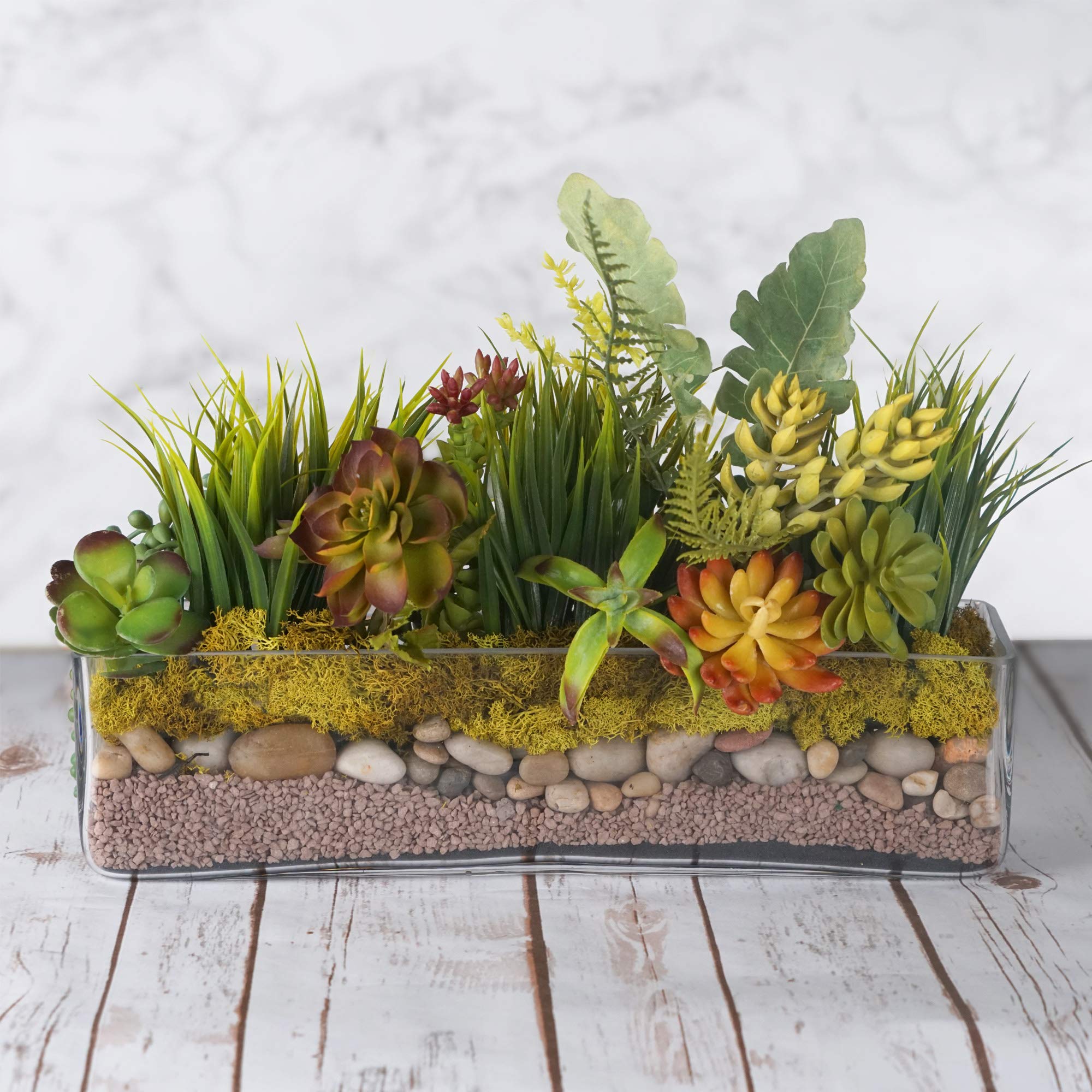 CYS Excel Glass Rectangle Vase (H4" Open16"x4") Multiple Size