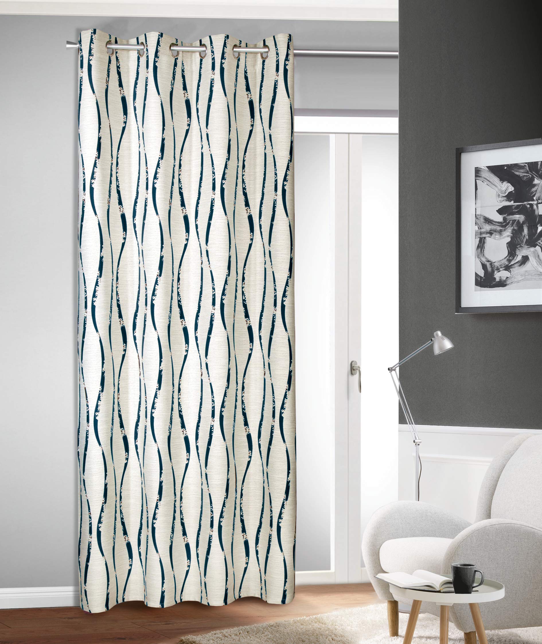 Albani Ebby Scarf with 8 Eyelets 245 x 135 cm Beige Blue