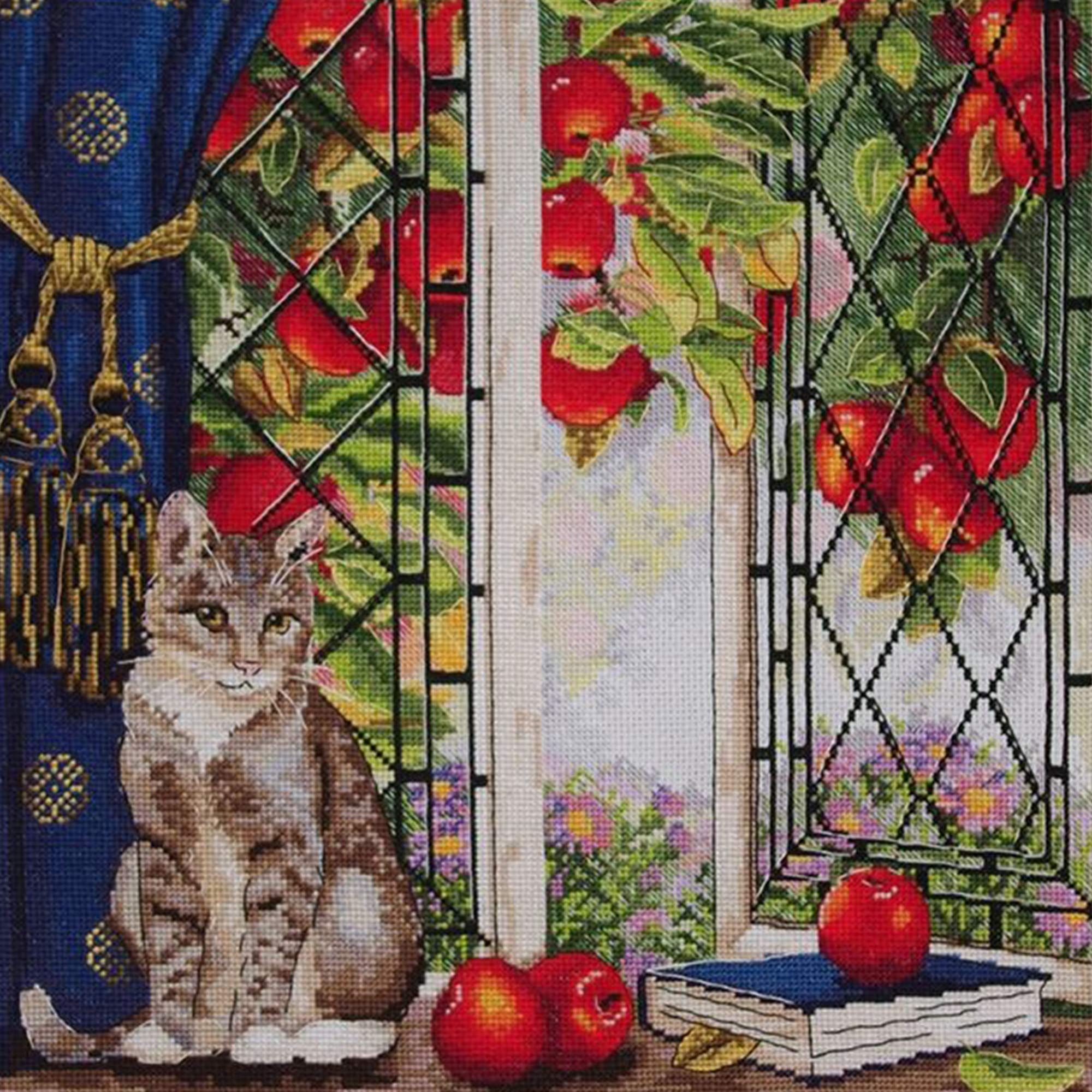 Merejka Counted Cross Stitch Kit, Cotton, Multicoloured, 29x29 cm