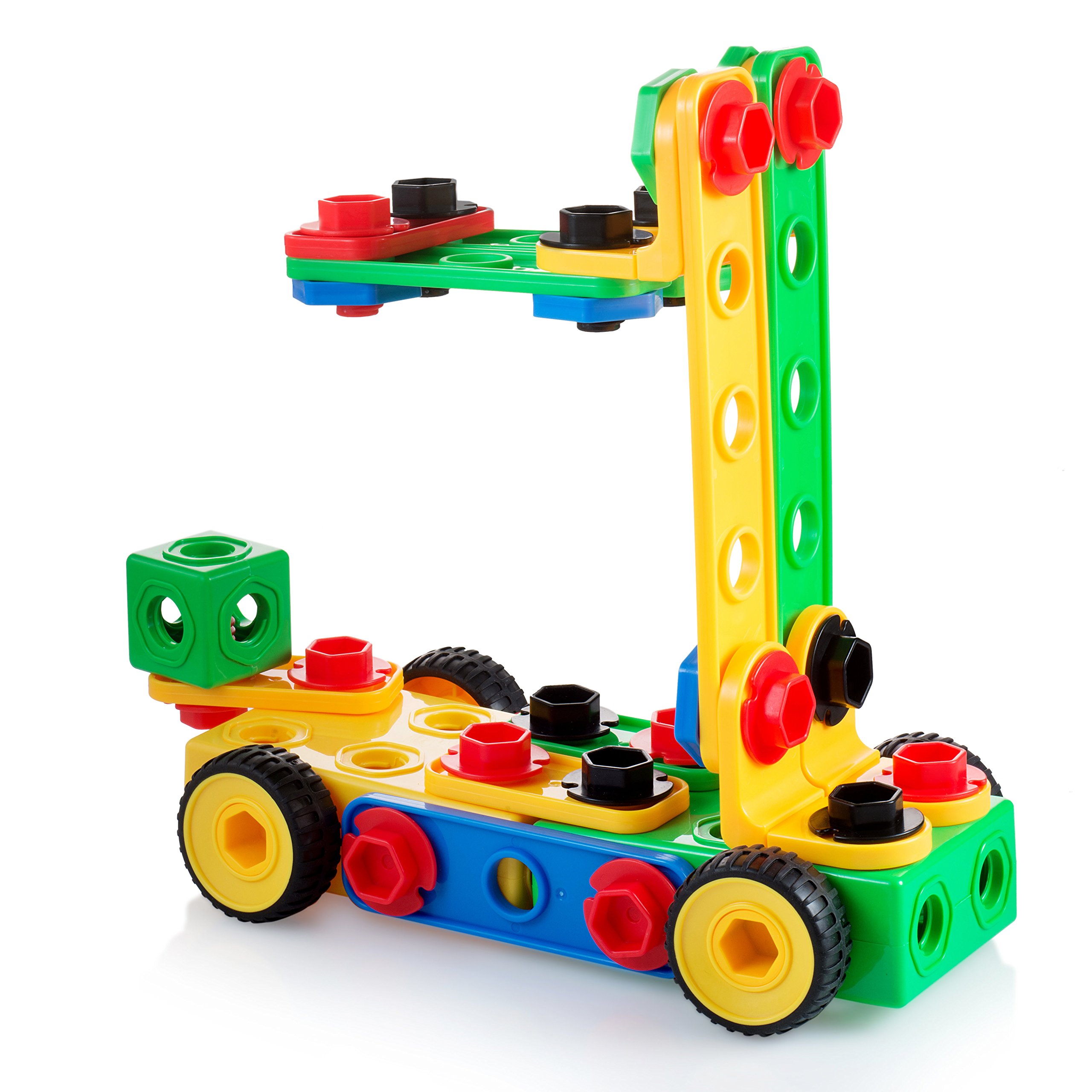 Play22 100Pc Building Blocks for Toddlers Stem Toys - Building Take Apart Toys for Boys and Girls Ages 3 4 5 6 7 8 9 10 - Educational Toys Set with Nice Storage Box