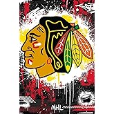 NHL Chicago Blackhawks - Maximalist Logo 23 Wall Poster, 34L" x 22.4W", Unframed Version