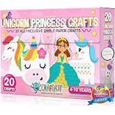 Craftikit&reg; 20 Award-Winning Princess &amp; Unicorn Crafts for Kids Ages 3-10 Years, All-Inclusive Toddler Arts and Craft Kits for Kids, Fun Toddler Craft Box for Girls in Preschool