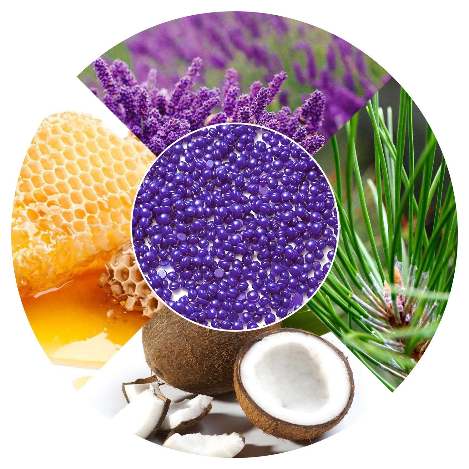 Hard Wax Beads for Hair Removal, Wax Beans for Sensitive Skin, 10 Oz/bag (Lavander), Ideal for Brazilian Waxing, Pearl Wax for Eyebrow, Bikini, Legs At Home