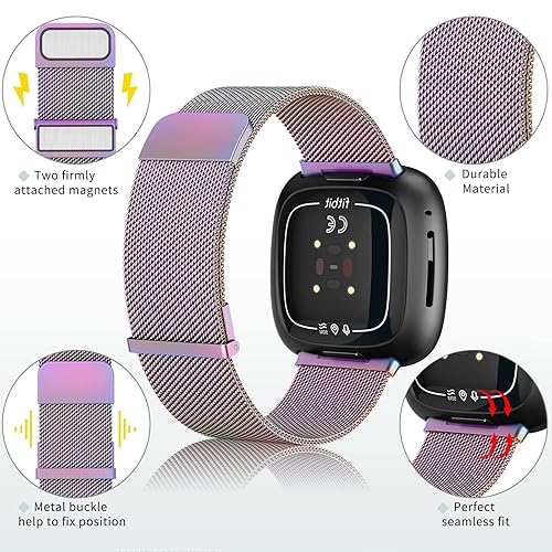 Vanjua Metal Band for Fitbit Sense Bands/Fitbit Versa Bands
