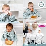 BIBaDO Long Sleeve Baby Bibs Coverall Weaning Bib 6-36 Months Waterproof view 6