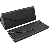 Real Sic Glasses Case for Men and Women - Magnetic Folding Hard Shell Sunglass Holder - Inspired by Solid Color