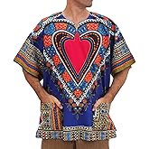 RaanPahMuang Brand Unisex Bright African Classic Dashiki Cotton Men Women Shirt
