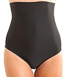 P2016 Black Silky Slim Control from Under The Bust Swim Panty