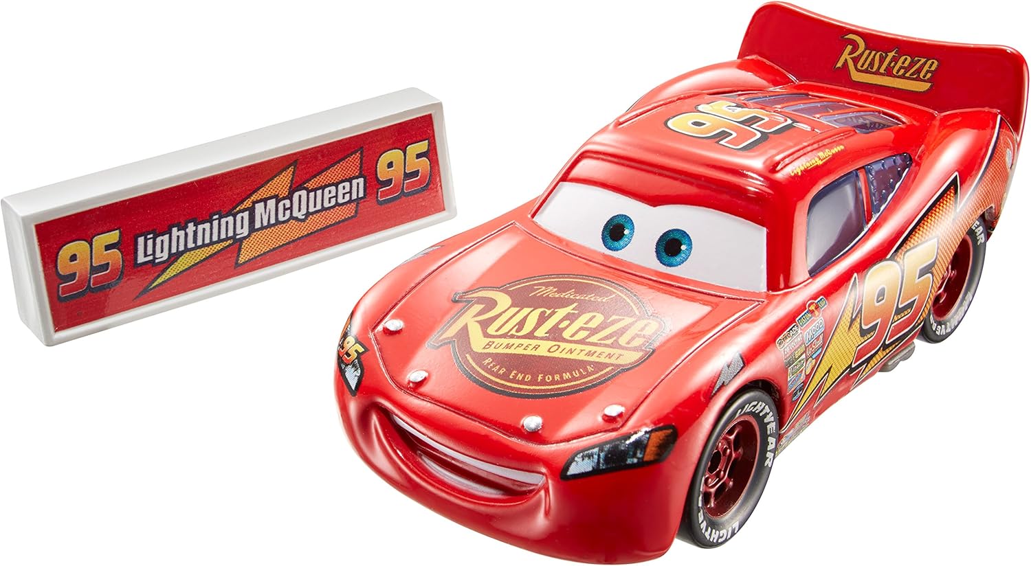 Amazon Com Disney Pixar Cars Movie Moments Lightning Mcqueen With Pit Stop Barrier Vehicle Toys Games