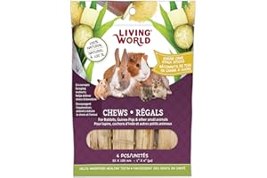 Living World Small Animal Chews - Sugarcane Stalk Sticks - 4 Pieces