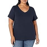 Amazon Essentials Women's Plus Size Short-Sleeve V-Neck T-Shirt