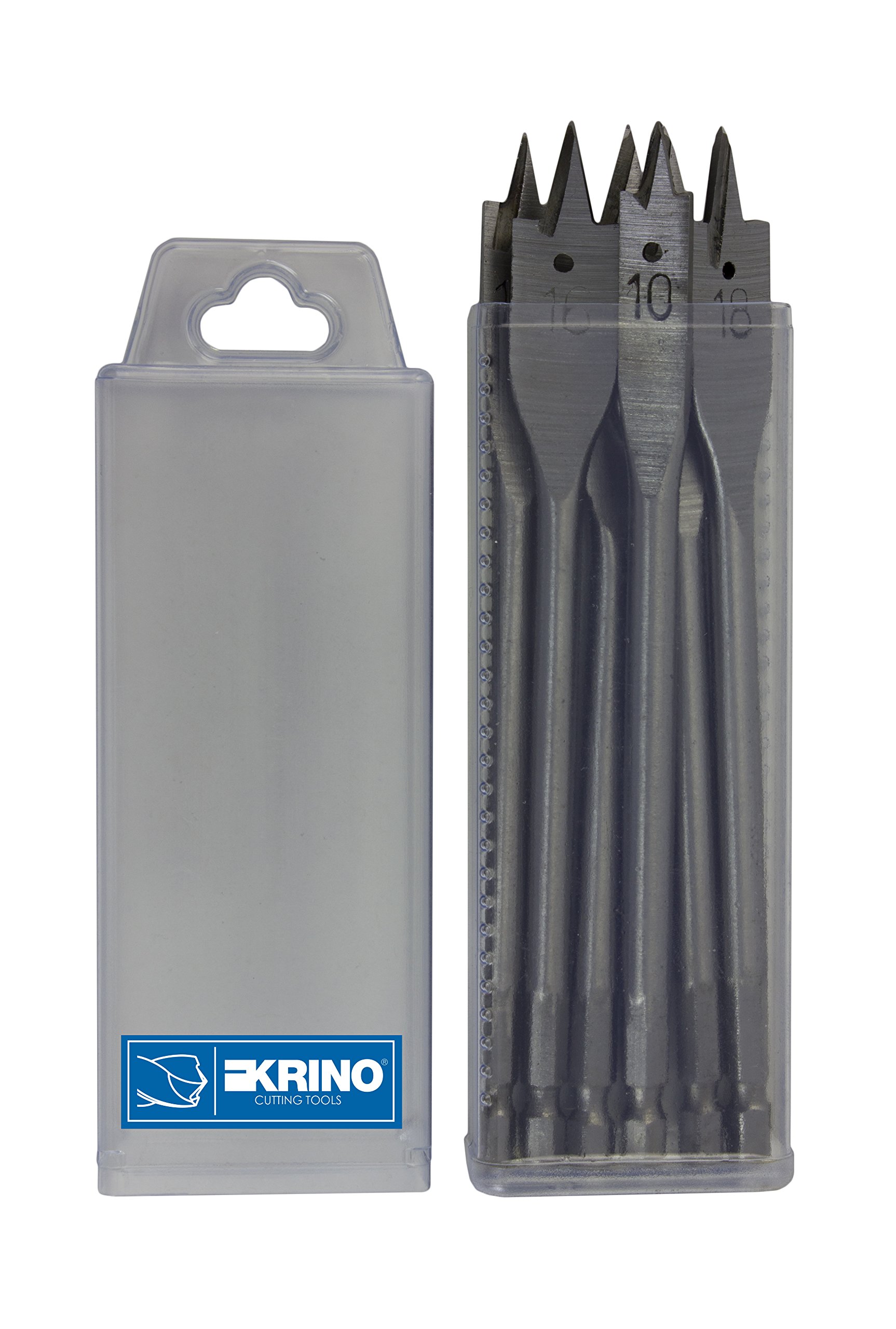 Krino 05055100 - Set of Flat Wood Mecchies, Hexagonal Shank ¼" - 6 Pieces