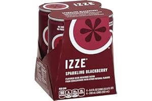 IZZE Sparkling Juice, Blackberry, 8.4 oz Cans, 4 Count