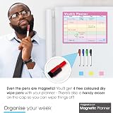 The Magnet Shop TMS A3 Magnetic Weekly Planner Whiteboard with 4 Free Pens view 4