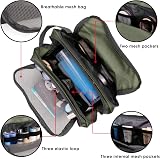 WANDF Toiletry Bag Water-Resistant Nylon Travel Dopp Kit Army Green view 2