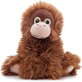 The Petting Zoo Female Orangutan Stuffed Animal Plushie, Wild Onez, 9 in | Female Orangutan Realistic Wildlife Animals by Zoologee. Great Toys for Girls and Boys. Plush Gifts for Kids