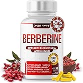 Berberine Supplement 1800mg - Premium Berberine HCl 97% High Purity, Supports Immune System, High Potency Hydrochloride & Extract, Activates AMPK & GLP-1, Non-GMO Vegan, for Men Woman 90 Capsules