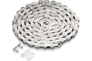 OLCANA Single Speed Bicycle Chain 1/2" ×1/8" 114 Links with Missing Link Connector Chaine Vélo Bike Chain for Shimano SRAM Ca