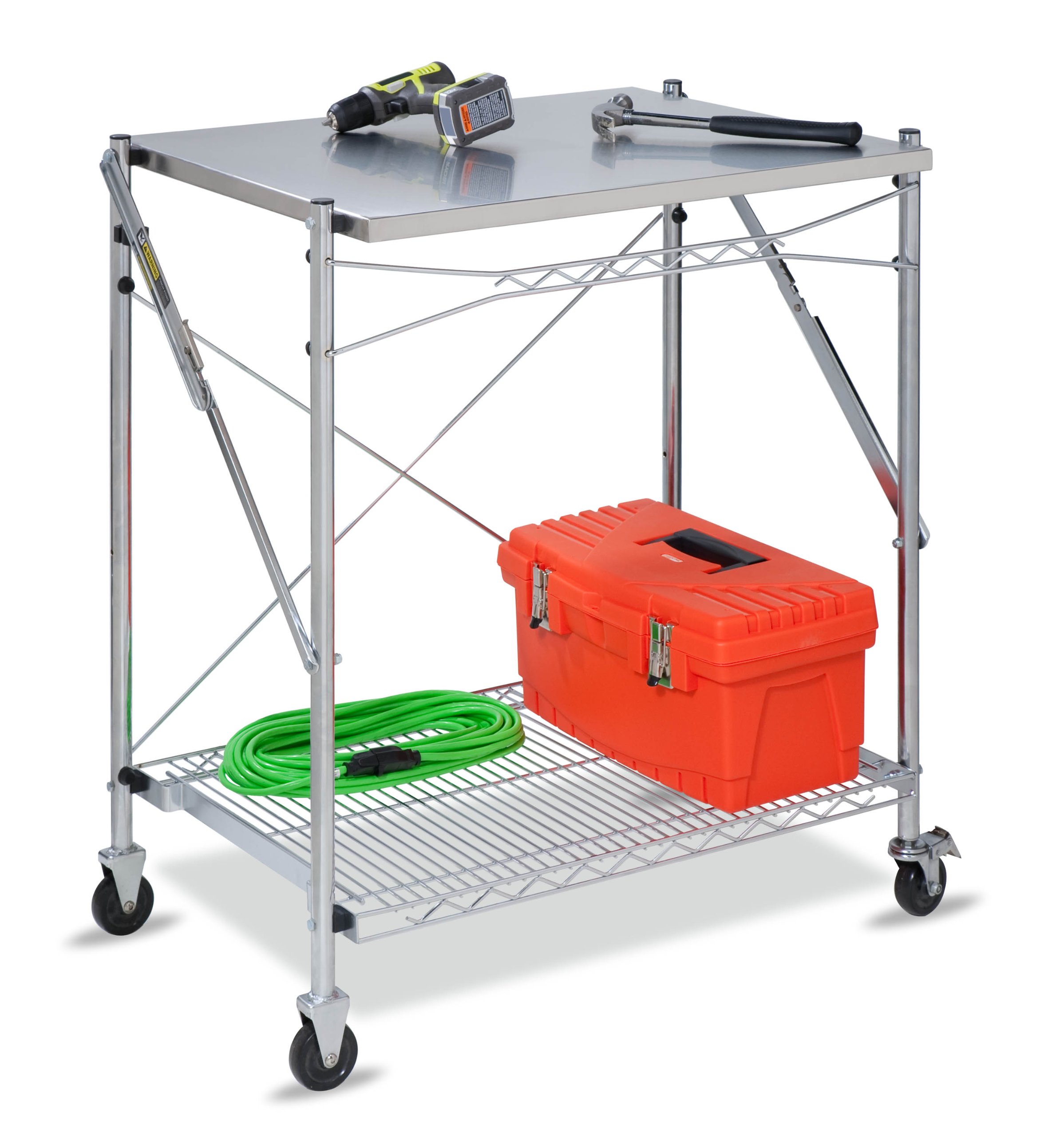 HoneyCanDo TBL01566 Stainless Steel Folding Urban Work Table eBay