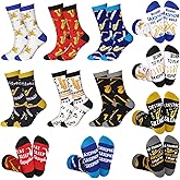 Ramede 6 Pairs Saxophone Socks Gifts for Men Women Sax Accessories Gaming Novelty Socks for Band Players Music Lovers Musician Teachers