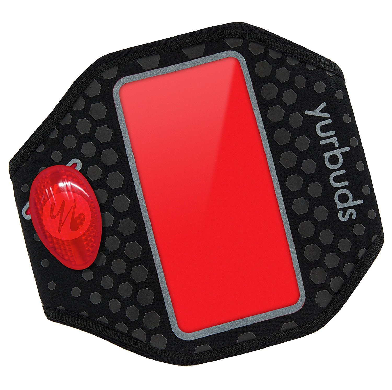 Yurbuds YBIMUARM02BNR Unisex Sports Armband - Adult, Black/Red + Clip, One Size