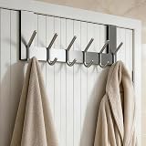 WEBI Over The Door Hook 6-Hook Hanger Stainless Steel Silver 39x11.5x8 cm view 5