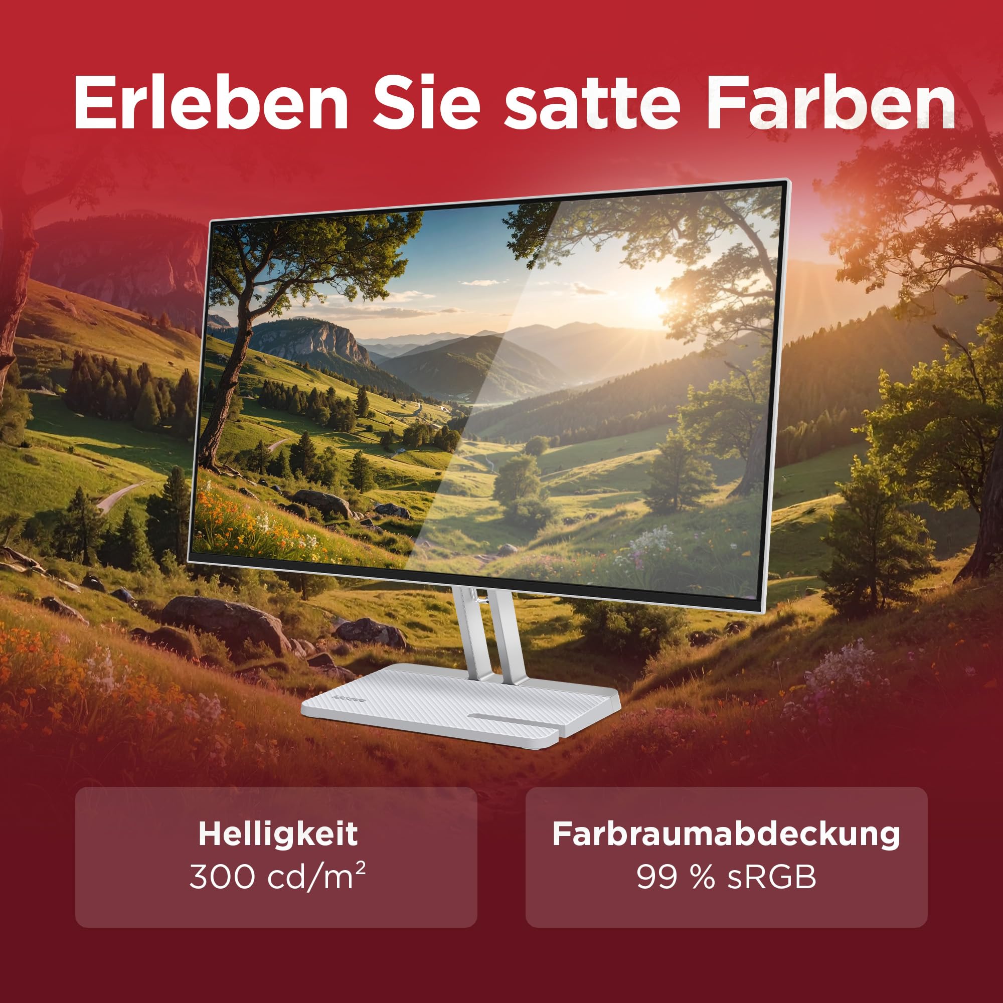 Lenovo L27-4C | 27" Full HD WLED Monitor | 1920x1080 | 16:9 | 144Hz | 1ms Reaktionszeit | HDMI | VGA | Audio 3.5mm | 4-seitig-Panel | TÜV Augenschutz | AMD FreeSync | grau | 3.9 kg 7
