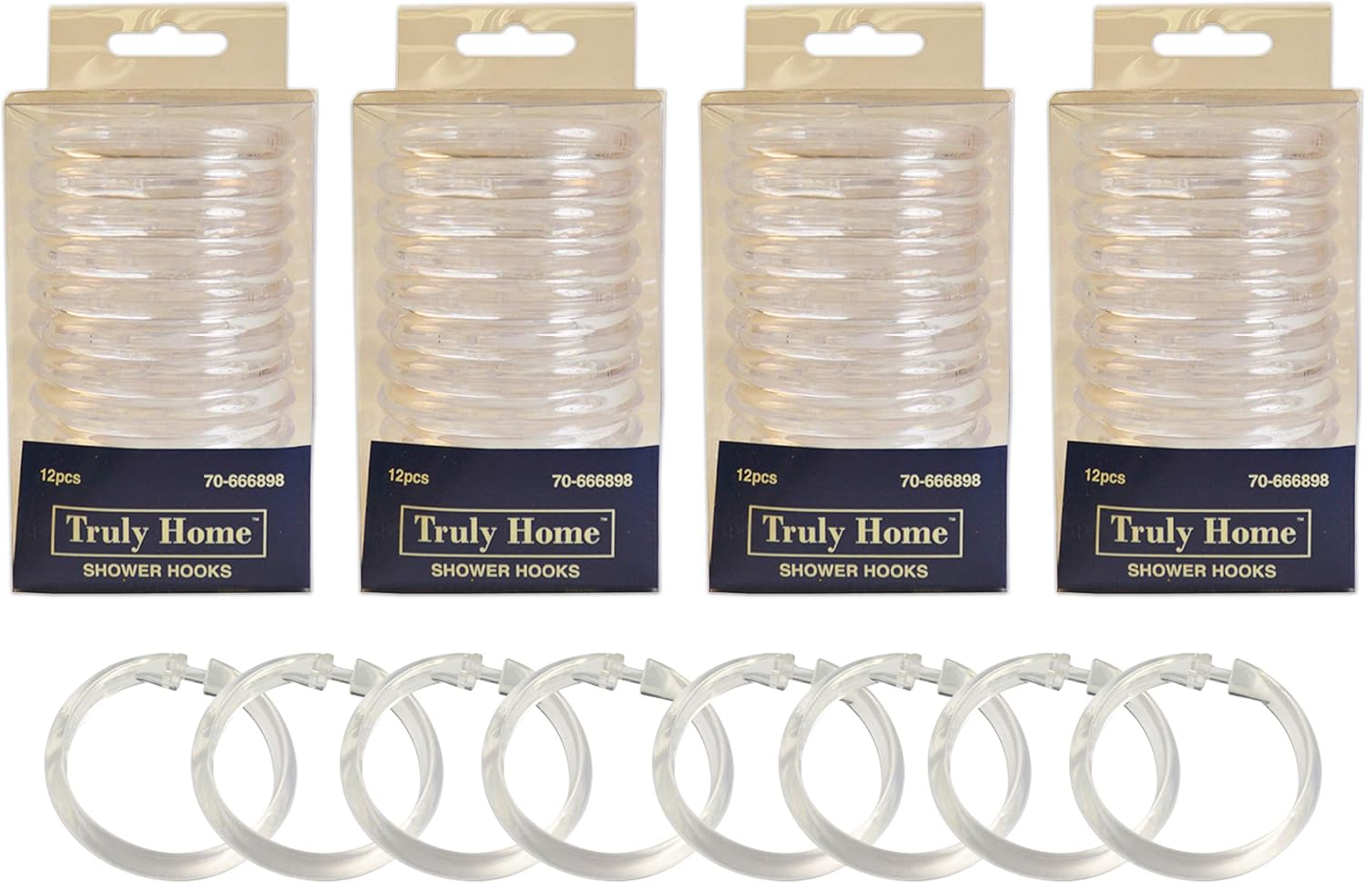 Graydon Hall Shower Hook for Curtain 48 Pc Bulk Shower