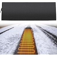 JOJOCY Outdoor Heated Snow Melting Mats, 110V Non-Slip Electric Ice Melting Mats for Driveways, Walkways, Stairs & Sidewalks
