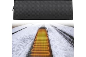 JOJOCY Outdoor Heated Snow Melting Mats, 110V Non-Slip Electric Ice Melting Mats for Driveways, Walkways, Stairs & Sidewalks 