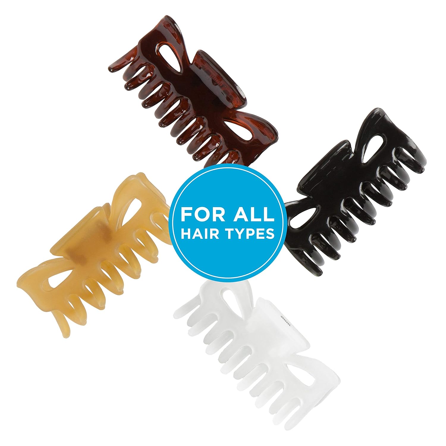 Goody Hair Classics Women's Medium Claw Hair Clip, Assorted Colors 4 ea, 4 Count (Pack of 1) (packaging may vary) : Hair Styling Products : Beauty