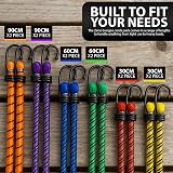 ZENO Bungee Cords with Hooks 12 Pc Heavy Duty Weatherproof UV-Resistant view 2