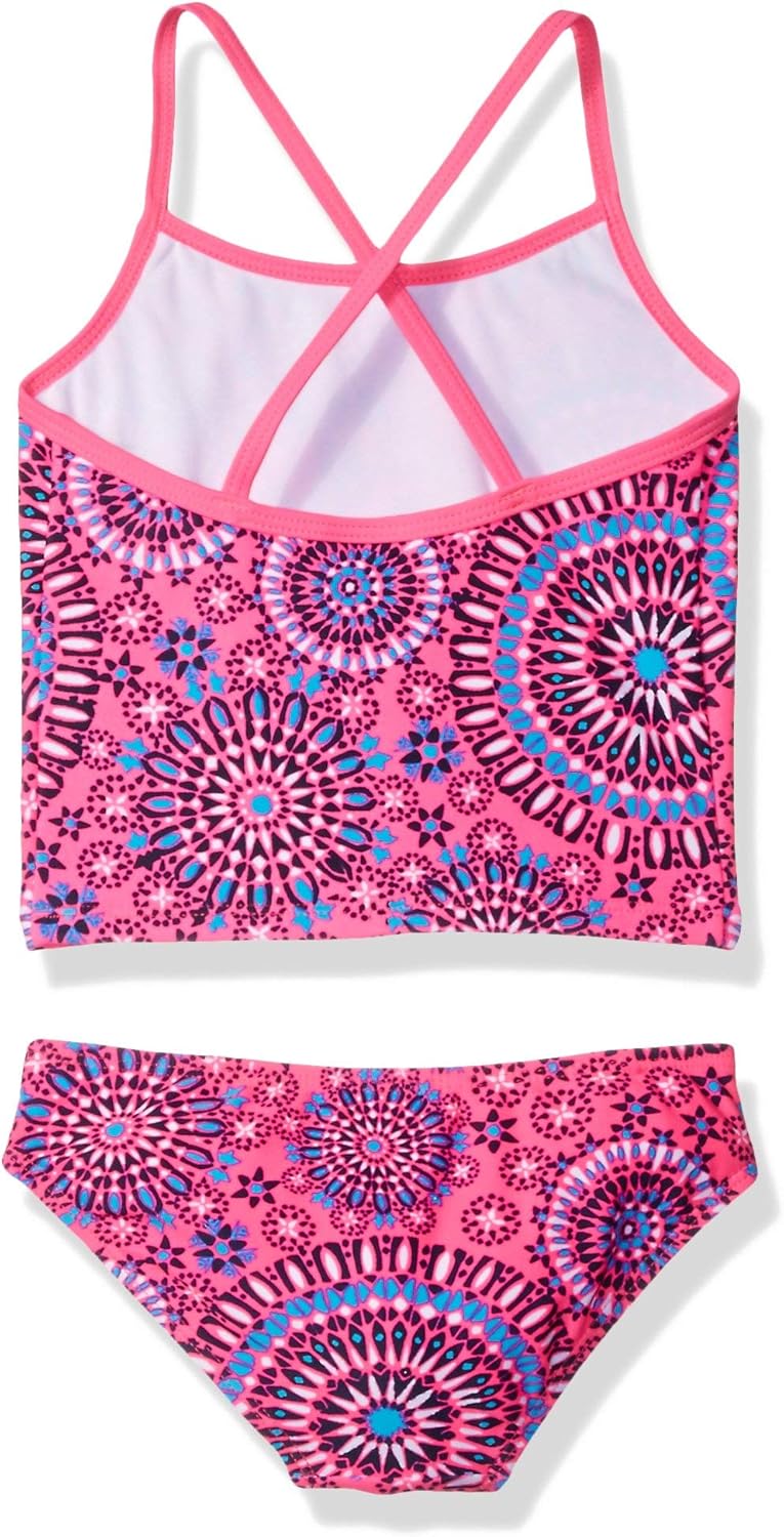 Kanu Surf Girls' Melanie Beach Sport 2-PC UPF 50+ Banded Tankini Swimsuit, Okana Pink, 14 in Kenya | Tankinis